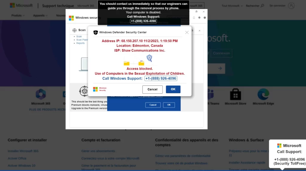 Windows Defender Security Warning Scams - Geekway LLC