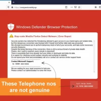 Windows Defender Security Warning Scams