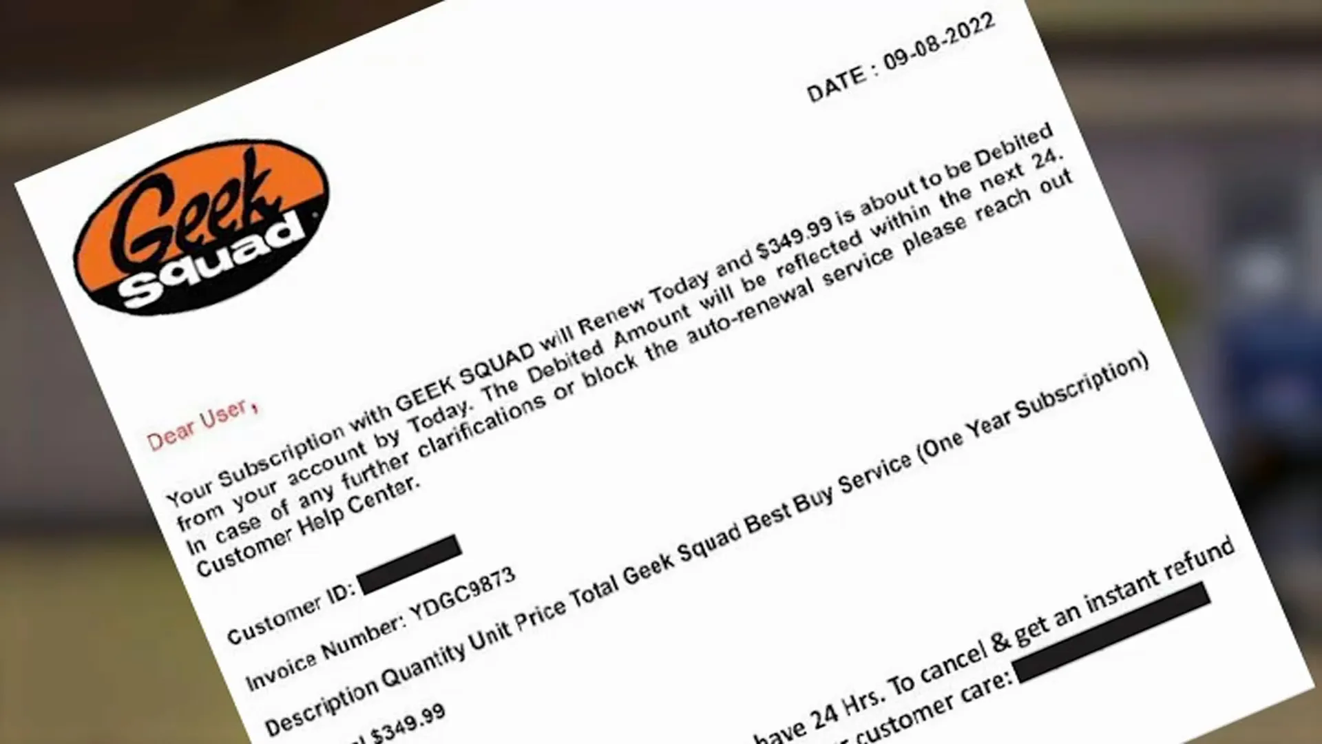 How to recognize a fake Geek Squad renewal scam